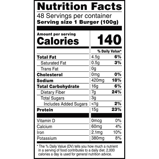 Morningstar Farms Garden Veggie Burger, 48 x 3.5 oz Case - DOT product image 8