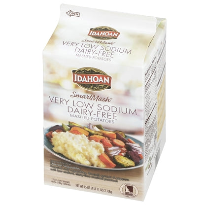 Idahoan Naturally Signature SMARTMASH® Very Low Sodium Dairy-Free Mashed Potatoes, 6 x 4.688 lb Case - Fruit & Sides