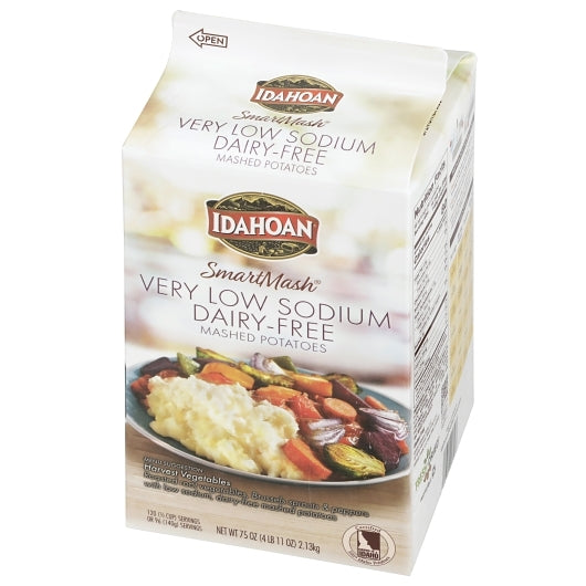 Idahoan Naturally Signature SMARTMASH® Very Low Sodium Dairy-Free Mashed Potatoes, 6 x 4.688 lb Case - Fruit & Sides