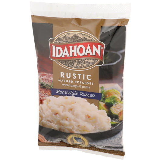 Idahoan Rustic Homestyle RUSTIC Russets Mashed Potatoes, 8 x 28 oz Case - Fruit & Sides