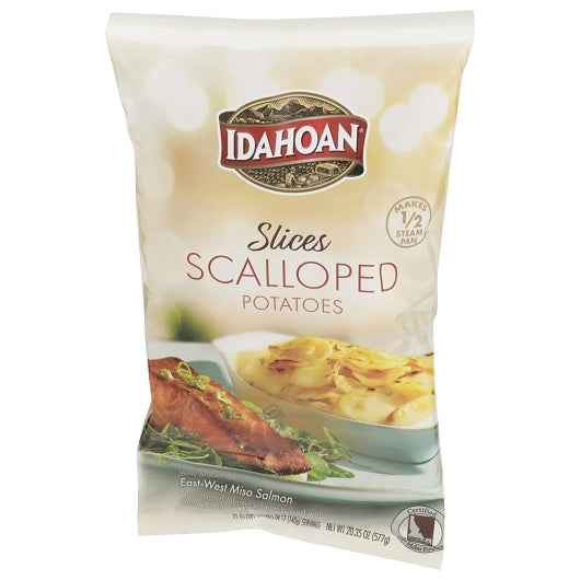 Idahoan Real Scalloped SLICES Scalloped Potatoes, 12 x 20.35 oz Case - Fruit & Sides