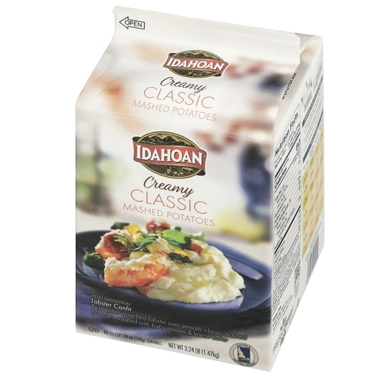 Idahoan Real Mashed CREAMY Classic Mashed Potatoes, 6 x 3.24 lb Case - Fruit & Sides