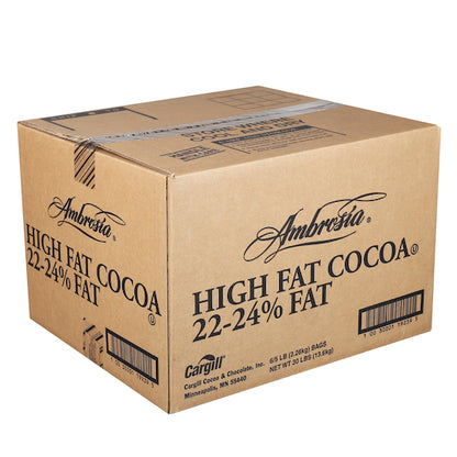 Ambrosia 22-24% High Fat, Natural, Cocoa Powder, 6 x 5 lb Case - DOT product image 8