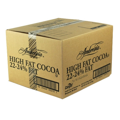 Ambrosia 22-24% High Fat, Natural, Cocoa Powder, 6 x 5 lb Case - DOT product image 7
