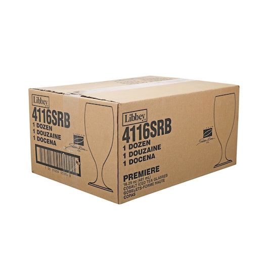 Libbey Iced Tea 16 Ounce Blue Cobalt Tall Glass, 1 x 12 each Case - DOT product image 5