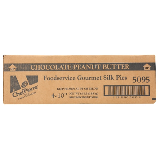 Chef Pierre 10 Inch Silk Peanut Butter Chocolate Pie, 4 x 34 oz Case - DOT product image 4