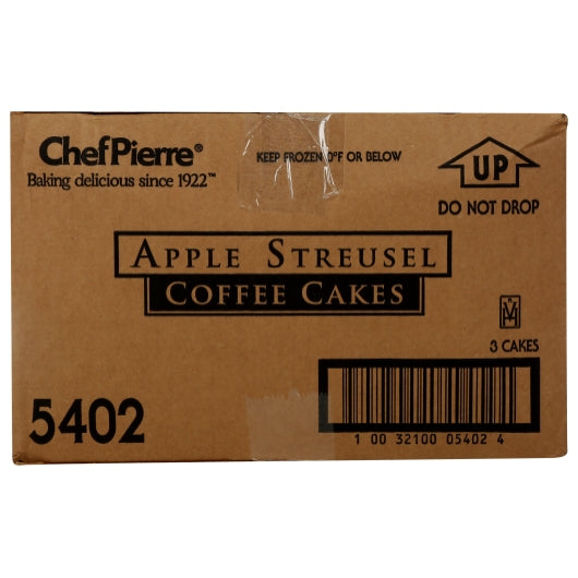 Chef Pierre 12" x 16" Apple Streusel Coffee Cake, 3 x 4.875 lb Case - DOT product image 8