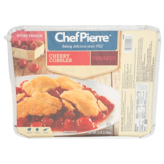 Chef Pierre Country Cherry Fruit Cobbler, 2 x 80 oz Case - Bakery & Desserts