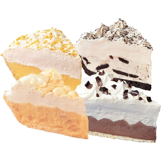 Chef Pierre Variety Pack: 10 Inch Banana, Chocolate, Coconut, and Cookies & Cream Pie, 1 x 4 ct Case - Bakery & Desserts