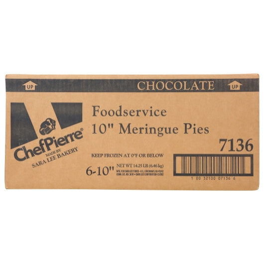 Chef Pierre 10 Inch Chocolate Meringue Pie, 6 x 38 oz Case - DOT product image 6