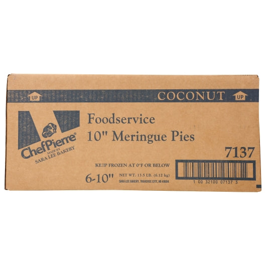 Chef Pierre 10 Inch Coconut Meringue Pie, 6 x 36 oz Case - DOT product image 7