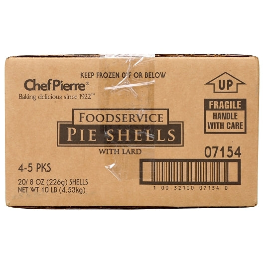 Chef Pierre 10-Inch Unbaked Pie Shell, 4 x 5 x 8 oz Case - DOT product image 3