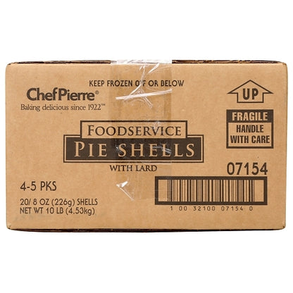 Chef Pierre 10-Inch Unbaked Pie Shell, 4 x 5 x 8 oz Case - DOT product image 3