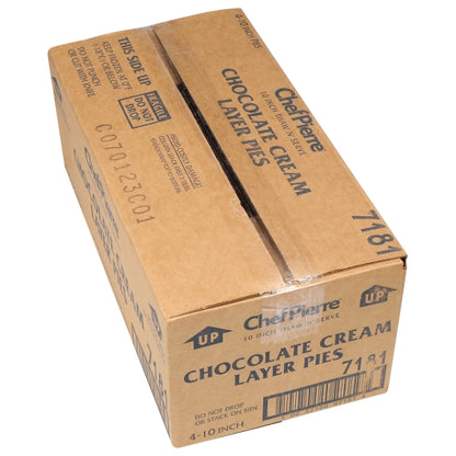 Chef Pierre 10 Inch Chocolate Cream Layer Pie, 4 x 39 oz Case - DOT product image 5