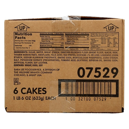 Sara Lee 8 Inch Round Angel Food Bundt Cake, 6 x 22 oz Case - DOT product image 2