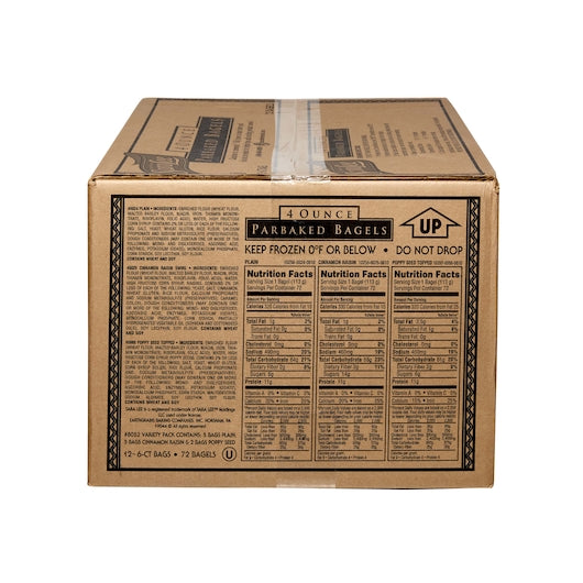 Sara Lee Parbaked Unsliced Plain Bagel, 12 x 6 ct Case - DOT product image 6