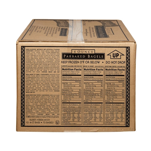 Sara Lee 4 Ounce Parbaked Unsliced Blueberry Bagel, 12 x 6 ct Case - DOT product image 3