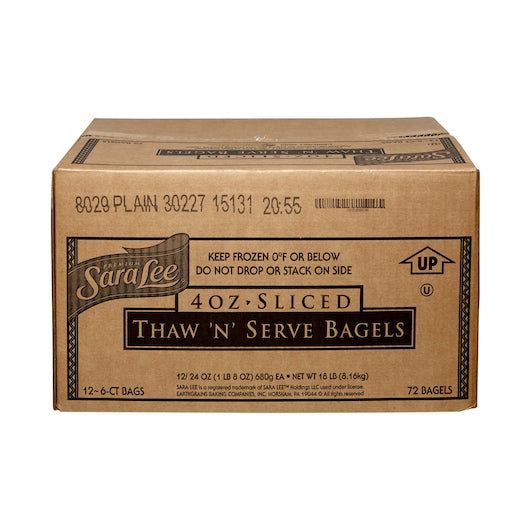 Sara Lee Thaw 'N' Serve Sliced Plain Bagel, 12 x 6 ct Case - DOT product image 4