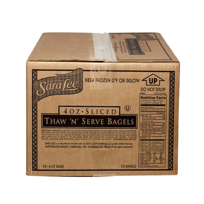Sara Lee Thaw 'N' Serve Sliced Plain Bagel, 12 x 6 ct Case - DOT product image 5