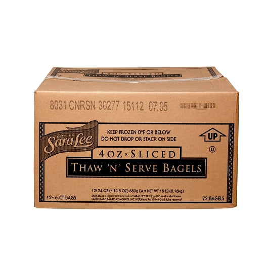 Sara Lee Thaw 'N' Serve Sliced Cinnamon Raisin Bagel, 12 x 6 ct Case - DOT product image 3