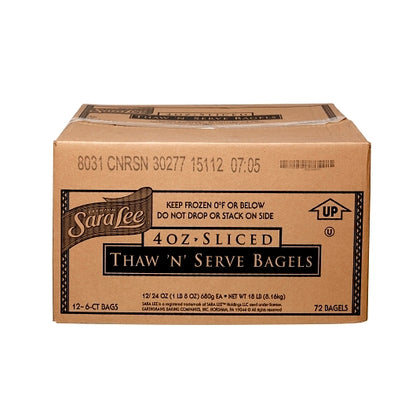 Sara Lee Thaw 'N' Serve Sliced Cinnamon Raisin Bagel, 12 x 6 ct Case - DOT product image 3
