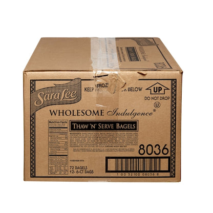 Sara Lee Thaw 'N' Serve Sliced Whole Wheat Bagel, 12 x 6 ct Case - DOT product image 3