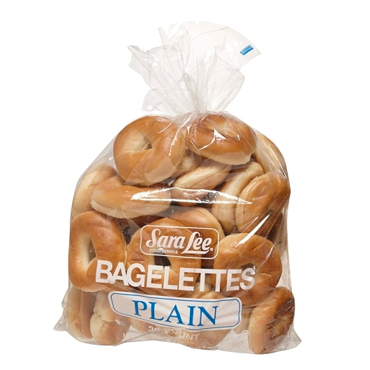 Sara Lee Thaw 'N' Serve Sliced Plain Bagelette, 8 x 18 ct Case - Breads, Rolls & Buns