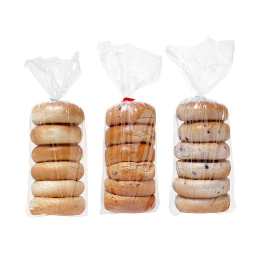 Sara Lee Variety Pack Parbaked Unsliced 35 Plain, 35 Cinnamon Raisin, and 12 Blueberry Bagel, 12 x 6 ct Case - Breads