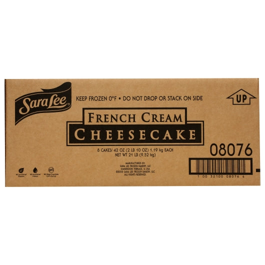 Sara Lee 10 Inch Plain French Cream Cheesecake, 8 x 42 oz Case - DOT product image 6