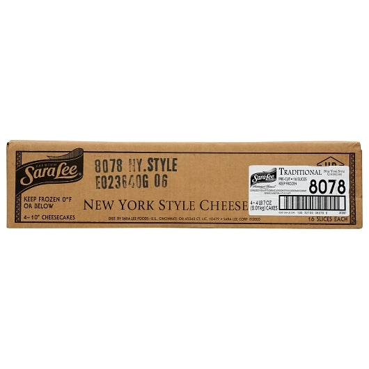Sara Lee 10 Inch Restaurant Reserve New York Style Traditional Cheesecake, 4 x 71 oz Case - Bakery & Desserts