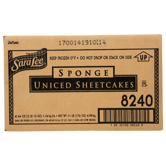 Sara Lee 12" x 16" Uniced White Sponge Cake, 4 x 44 oz Case - DOT product image 5