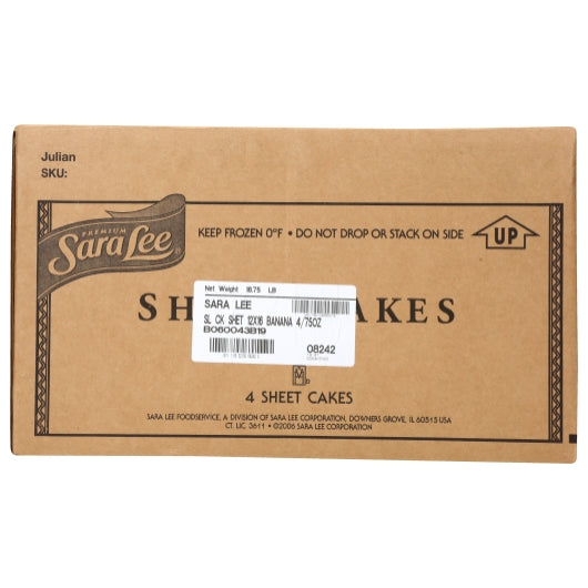 Sara Lee 12" x 16" Iced Banana Sheet Cake, 4 x 75 oz Case - DOT product image 5