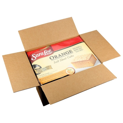 Sara Lee 12" x 16" Orange Sheet Cake, 4 x 75 oz Case - Bakery & Desserts