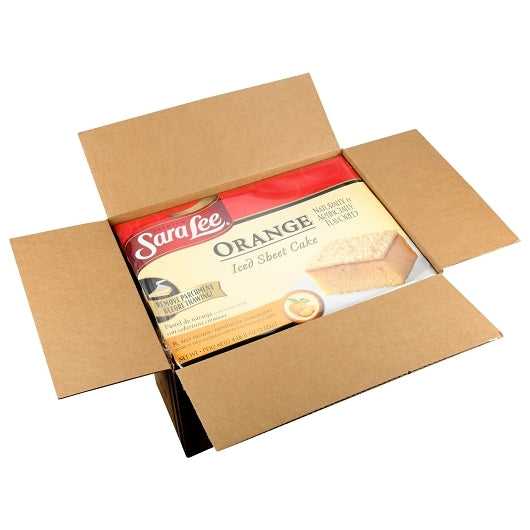 Sara Lee 12" x 16" Orange Sheet Cake, 4 x 75 oz Case - Bakery & Desserts