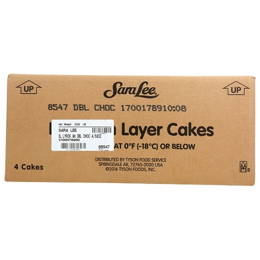 Sara Lee 9 Inch Premium Double Chocolate Layer Round Cake, 4 x 53 oz Case - DOT product image 4