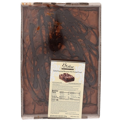 Bistro Collection Salted Caramel Brownie With Pretzel Crust, 4 x 54 oz Case - Bakery & Desserts