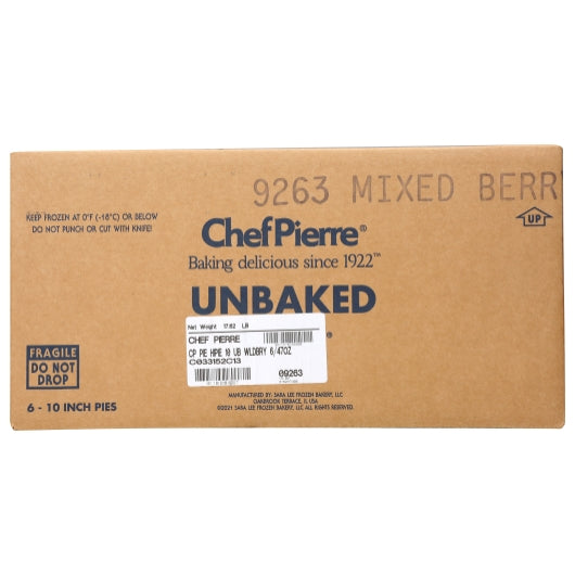 Chef Pierre Wild Berry Blast With Lemon Crust Unbaked Hi-Pie 10 Inch Pie, 6 x 47 oz Case - DOT product image 6