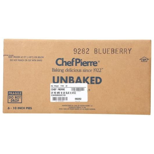 Chef Pierre Hi Pi Unbaked 10 Inch Blueberry Pie, 6 x 47 oz Case - DOT product image 5
