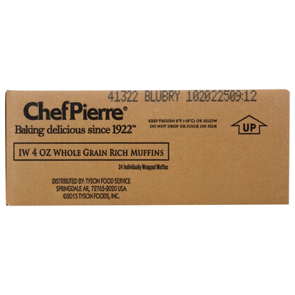 Chef Pierre INDIVIDUALLY WRAPPED Blueberry Whole Grain Muffin, 24 x 4 oz Case - DOT product image 4