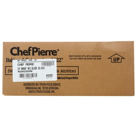 Chef Pierre INDIVIDUALLY WRAPPED Blueberry Whole Grain Muffin, 24 x 4 oz Case - DOT product image 3