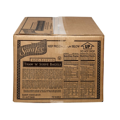 Sara Lee Thaw 'N' Serve Sliced Blueberry Bagel, 12 x 6 ct Case - DOT product image 8