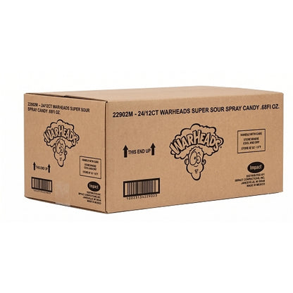 Warheads Super Sour Spray Candy, 24 x 12 x 0.68 fl oz Case - GS1 closed shipping case image