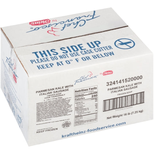 Chef Francisco Parmesan Kale With Italian Sausage Soup, 4 x 4 lb Case - DOT product image 7