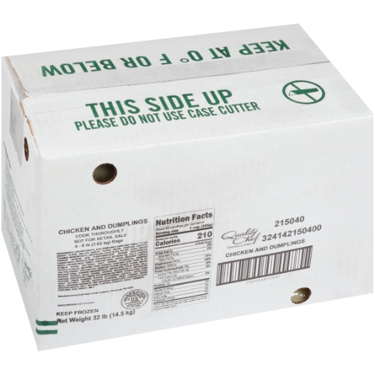 Quality Chef Chicken Narrow Base Dumpling, 1 x 14.5 KG Case - DOT product image 5
