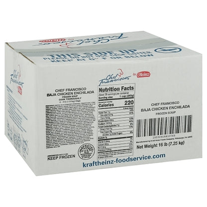 Chef Francisco Baja Chicken Enchilada Soup, 1 x 16 lb Case - DOT product image 2