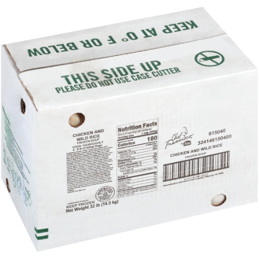 Chef Francisco QUALITY CHEF CHICKEN WITH WILD RICE Soup, 4 x 8 lb Case - DOT product image 6