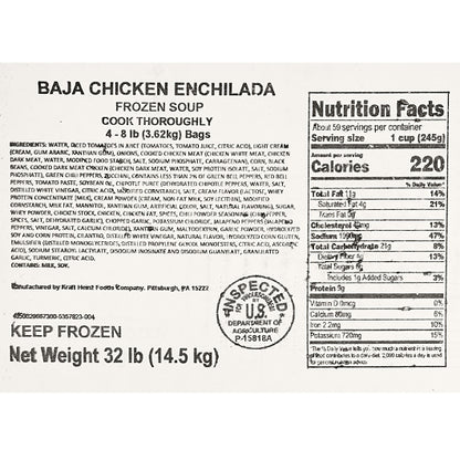 Chef Francisco Baja Chicken Enchilada Soup, 4 x 8 lb Case - DOT product image 7