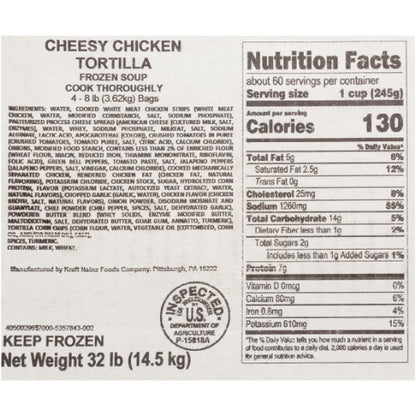 Chef Francisco Cheesy Chicken Tortilla Soup, 4 x 8 lb Case - DOT product image 7