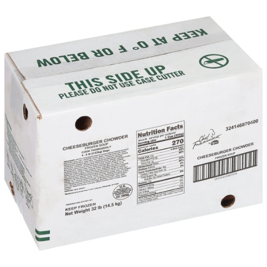 Chef Francisco Cheeseburger Chowder Soup, 4 x 8 lb Case - DOT product image 5