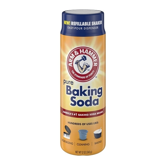 Arm & Hammer Baking Soda Shaker Refillable, 6 x 12 oz Case - Pantry Ingredients